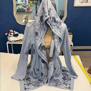 BIYA JOHNNY WAS WOMEN’S EMBROIDERED OPEN FRONT CARDIGAN SWEATER MEDIUM